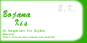 bojana kis business card